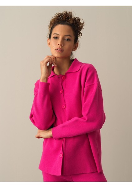 Kadın Fuşya Regular Fit Triko Pantolon modelleri