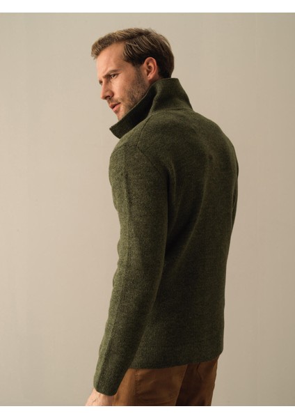 Erkek Haki Polo Yaka Regular Fit Hırka indirimleri