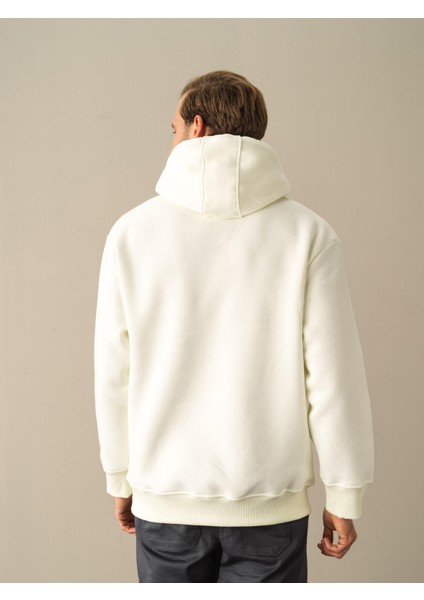 Kapüşonlu Pamuklu Oversize Basic Sweatshirt