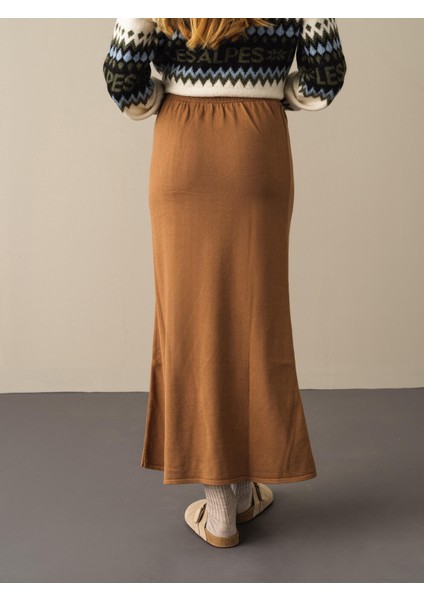 Beli Lastikli Regular Fit Triko Uzun Etek modelleri