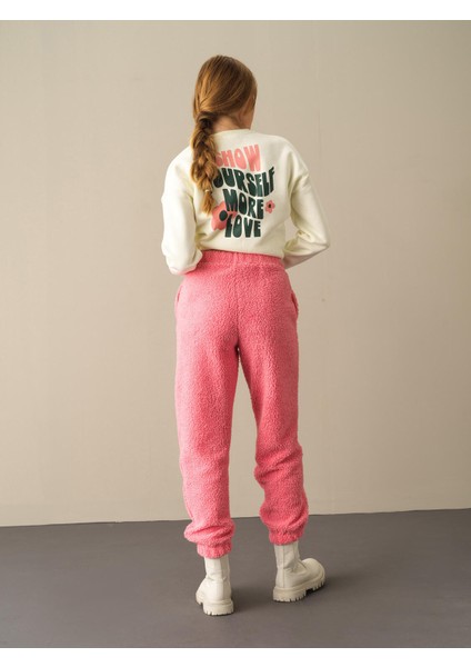 Beli Lastikli Oversize Cepli Polar Sweat Pantolon