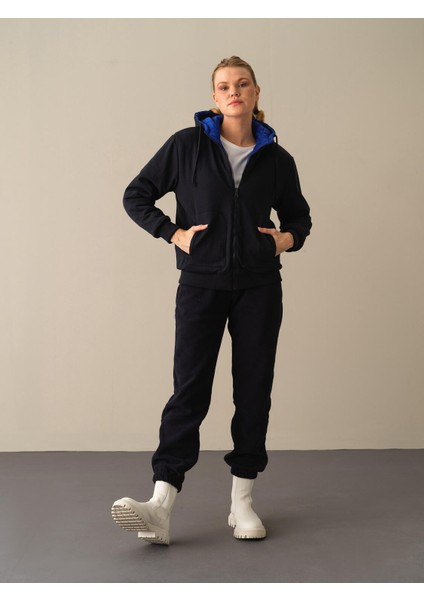 Kadın Mavi Çift Taraflı Sweatmont fırsatları