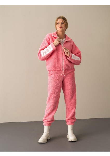 Kadın Pembe Oversize Polar Sweatmont fiyatları