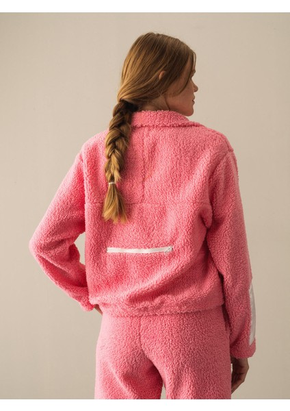 Kadın Pembe Oversize Polar Sweatmont fırsatları