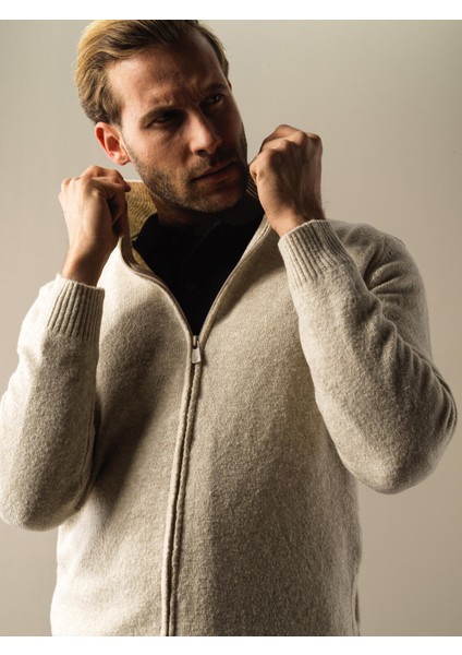 Ekru Regular Fit Triko Hırka fiyatları