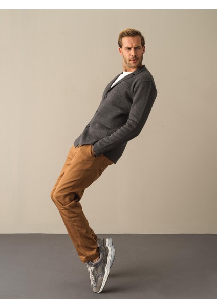 Pamuklu Düğmeli Regular Fit Triko Ceket