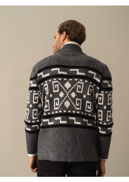 Erkek Antrasit Regular Fit Hırka indirimleri