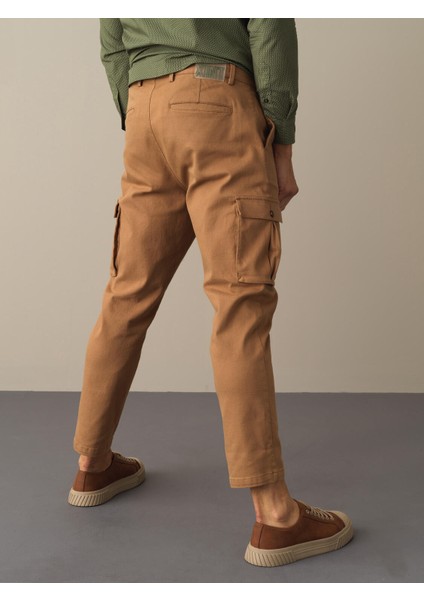 Erkek Camel Pamuklu Kargo Cep Pantolon indirimleri