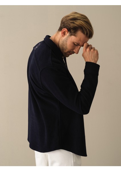 Erkek Lacivert Fit Cepli Gömlek Ceket fırsatları