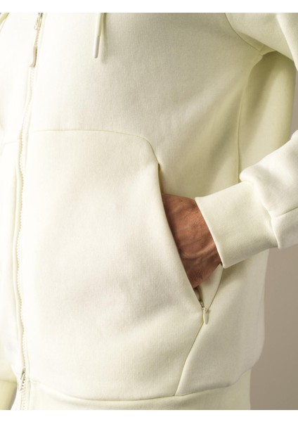 Erkek Ekru Regular Fit Sweatmont fırsatları