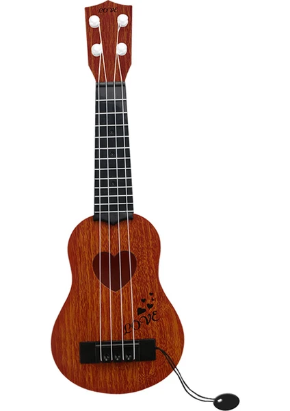 Çocuklar Ukulele Gitar Oyuncak Müzik Enstrümanı Çocuklar Için Yeni Başlayan Toddler Brown 38X12.5CM(Yurt Dışından)