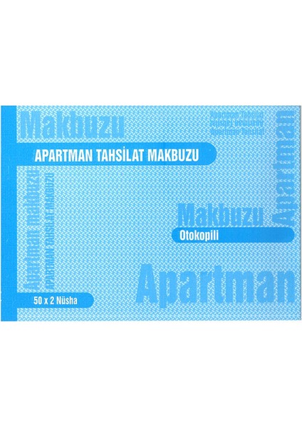 Apartman Tahsilat Makbuzu Otokopili 2/50 3 Adet Apartman Aidat Makbuzu 14X19 cm modelleri