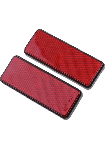 Motosiklet Scooter Için Uygun 2'li Kırmızı Dikdörtgen Yansıtıcılar Evrensel (Yurt Dışından) fırsatları