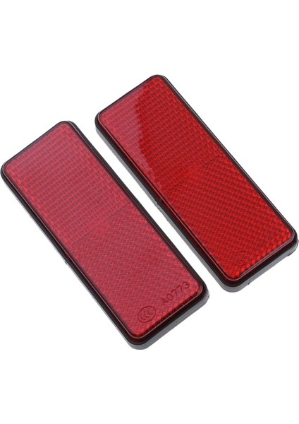 Motosiklet Scooter Için Uygun 2'li Kırmızı Dikdörtgen Yansıtıcılar Evrensel (Yurt Dışından) indirimleri