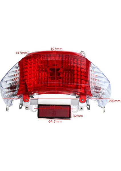 49CC 50CC Çin Gy6 Scooter Için Motosiklet 12V Arka Kuyruk Işığı Moped (Yurt Dışından) fiyatları