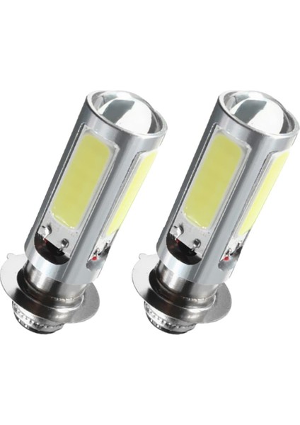 2 Adet H6 P15D-25-1 Cob LED Motosiklet Far Sis Ampulleri 6000K Beyaz (Yurt Dışından)