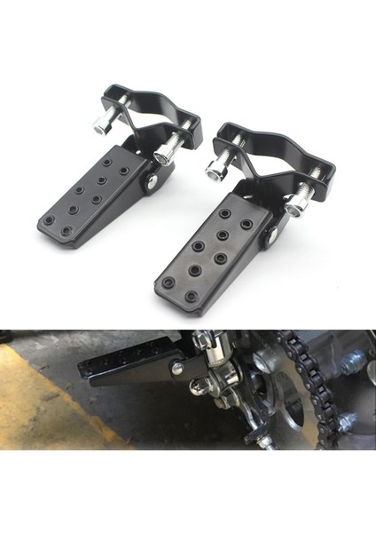 Motosiklet Çelik Ayak Mandalları Pedallar Motosiklet Parçaları Için 25-30MM Siyah (Yurt Dışından)