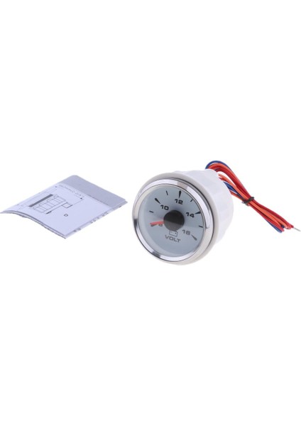 52MM 2 Inç Metre Gösterge Beyaz Yüz Krom Çerçeve 8 ~ 16V (Yurt Dışından) fırsatları