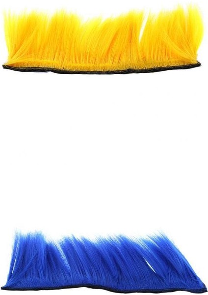 Motosiklet Skinhead Saç Parçası Sarı Mavi (Yurt Dışından)