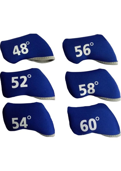 6 Adet Golf Club Headcover Demir Kafa Kapakları Tüm Sürücü Kulüpleri Spor Mavisi (Yurt Dışından)