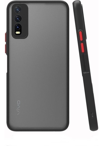 Vivo Y20 Kılıf Hux Arkası Buğulu Sert Mika Silikon