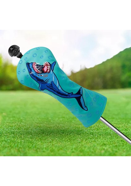 Deri Golf Kulübü Kafa Kapağı 1 3 5 Ut Headcover ile No. Tag Poleece Astar Ut Deniz Mavisi (Yurt Dışından)
