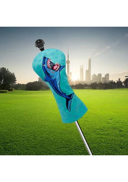 Deri Golf Kulübü Kafa Kapağı 1 3 5 Ut Headcover ile No. Tag Poleece Astar Ut Deniz Mavisi (Yurt Dışından)
