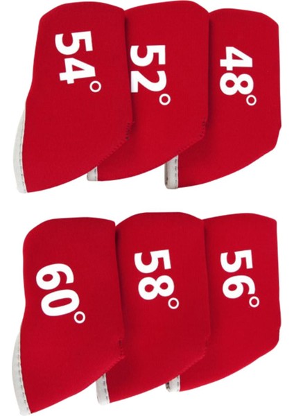 6 Adet Golf Club Headcover Demir Kafa Kapakları Tüm Sürücü Kulüpleri Spor Kırmızı (Yurt Dışından) fiyatları
