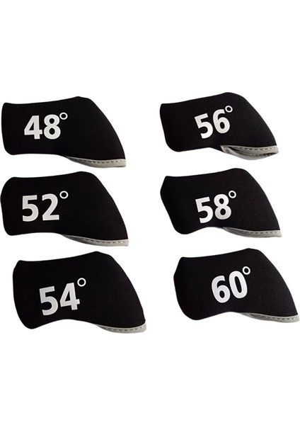 6 Adet Golf Club Headcover Demir Kafa Tüm Sürücü Kulüpleri Sports Siyah Için (Yurt Dışından)