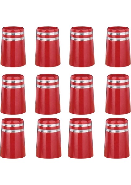 12 Parça Golf Ferrules Konik Ucu Demir Kama Için Konik Ucu Adaptörü Kırmızı Kapakları (Yurt Dışından)