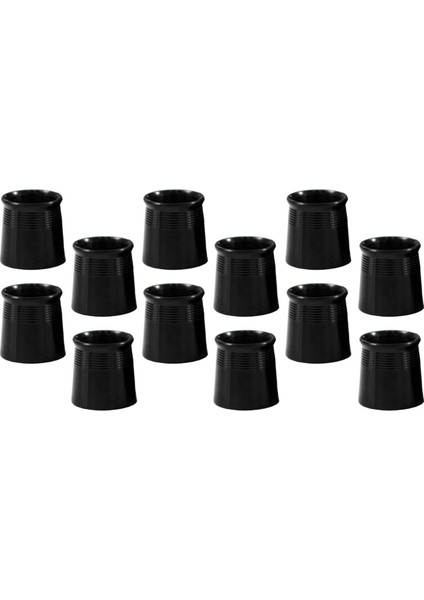 12X Golf Demir Ferrules Konik Ucu Demir Kama Alüminyum Yakalar Uç Kapaklar Siyah (Yurt Dışından)