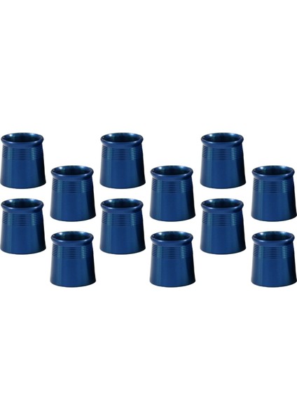12X Golf Demir Ferrules Konik Ucu Demir Kama Alüminyum Yakalar Uç Kapaklar Mavi (Yurt Dışından)