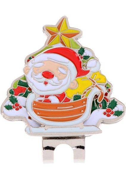 Sağlam Noel Baba Şapkalar Klip Golf Top Markeri Visor Hediyesi Için Uygun (Yurt Dışından)