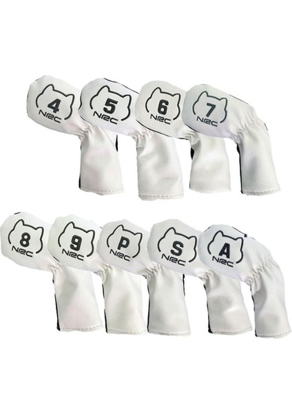 9pcs/set Kafa Kapakları Set Golf Kulübü Headcover Güzel Golf Kafa Kapakları (Yurt Dışından)