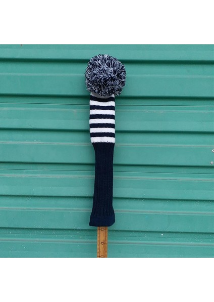 1 Adet Beyaz Çizgili Klasik Örgü Pom Kafa Kapağı, Golf Kulübünüzü Koruyun (Yurt Dışından) fiyatları