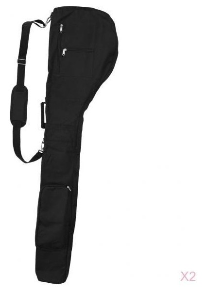 2 Paket Portatif Golf Torbası Seyahat Çantası Golf 2 Siyah (Yurt Dışından)