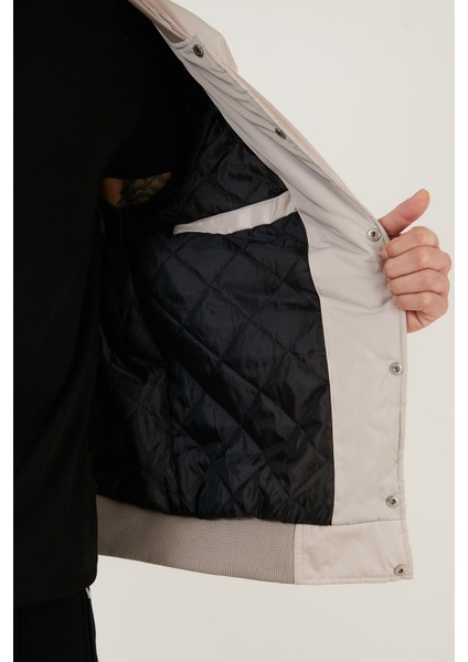 Logolu Oversize Cepli Kolej Yaka Bomber Mont Erkek Mont 5715514