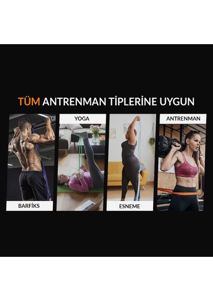 25 kg Direnç Bandı Pilates Egzersiz Lastiği Fitness Spor Bandı