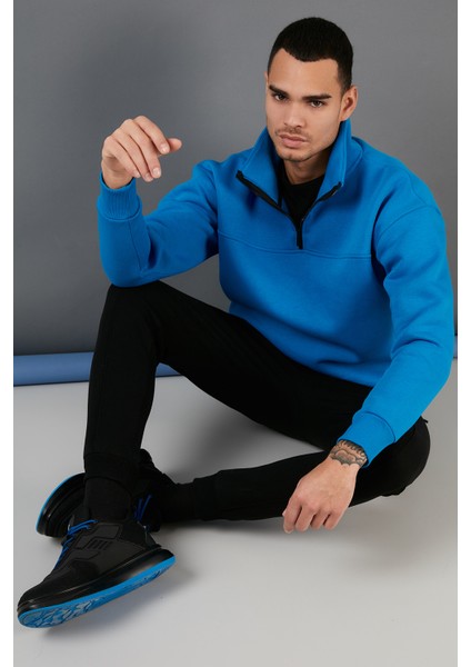 Regular Fit Pamuklu Içi Tüylü Yumuşak Şardonlu Kışlık Sweat Erkek Sweat 59053431