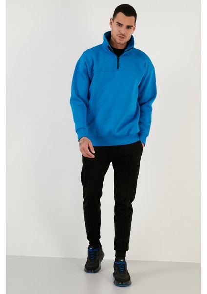 Regular Fit Pamuklu Içi Tüylü Yumuşak Şardonlu Kışlık Sweat Erkek Sweat 59053431
