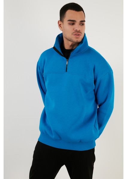 Regular Fit Pamuklu Içi Tüylü Yumuşak Şardonlu Kışlık Sweat Erkek Sweat 59053431