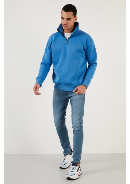 Regular Fit Pamuklu Içi Tüylü Yumuşak Şardonlu Kışlık Sweat Erkek Sweat 59053431