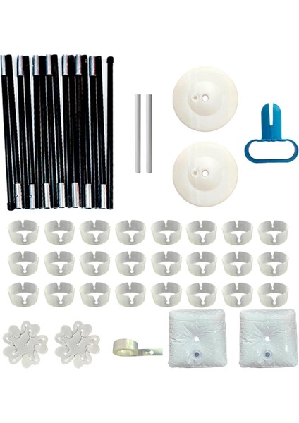 1 Set Ballon Kemeri Tutucu Kiti Dıy El Yapımı Süs Zemini, Doğum Günü Fiber Çubuk Için Abs (Yurt Dışından)