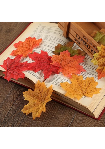 200 Paket Gerçekçi Sahte Akçaağaç Bırakır Sonbahar Sonbahar Parti Düğün Şükran Günü (Yurt Dışından) fiyatları