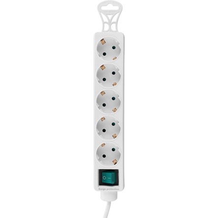 S-Link Tam Bakır Akım Korumalı 1.5M 5Li Priz Çoklayıcı Spg-F05 306Joule Flat Soket 3G 1.0Mm
