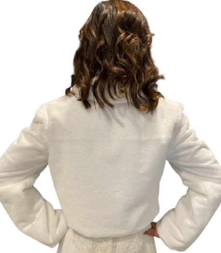New in Style Newin Style Beyaz Gelinlik Model Taş Broşlu Gelin Kürk Etol Bolero M1 görsel 3