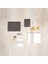 Mencia Offwhite-Gri %100 Pamuk Hamam Seti 1