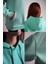 Oversize Hoodie Rock And Roll Themed Turquoise 2