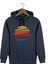 Erkek Indigo Önü Güneş Baskılı Kapüşonlu Sweatshirt 22K-5200322-2 1