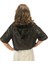 Newin Style Yarım Kollu Kristal Taş Broşa Sahip Gelin Etol Kürk Bolero Siyah 1